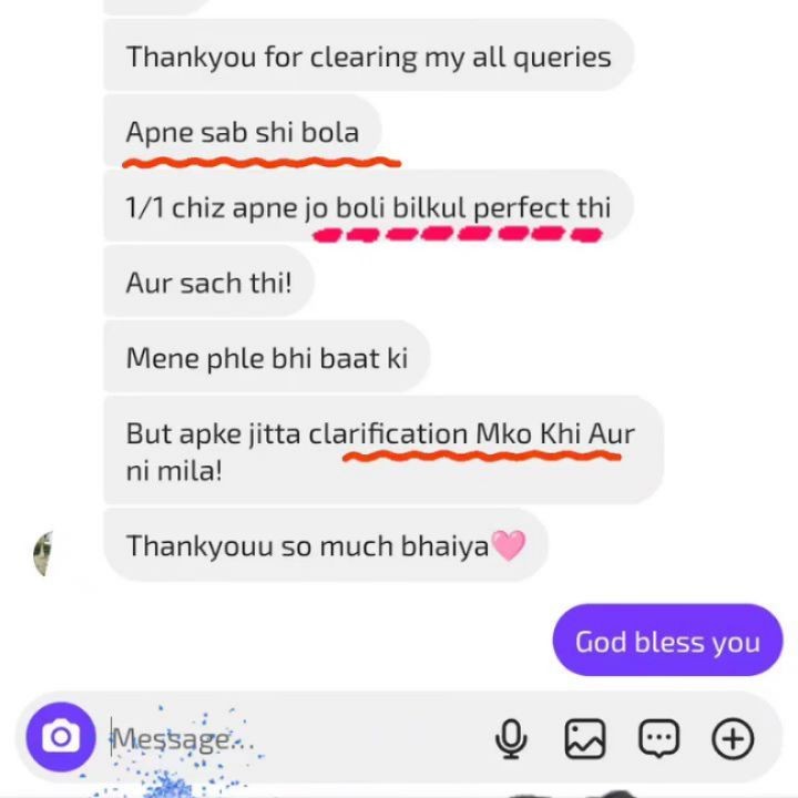 Client chat review about love relationship alignment